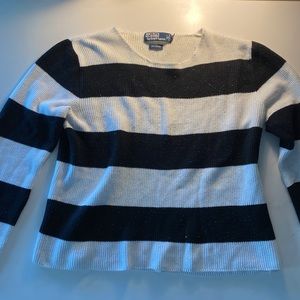 Polo by Ralph Lauren striped black and white sweater